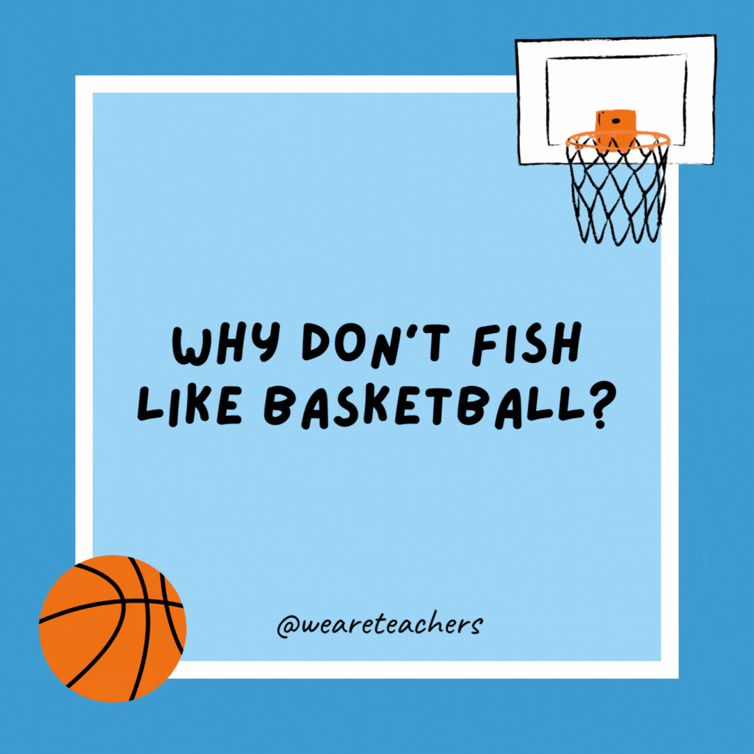 Why don’t fish like basketball?

They’re afraid of the nets.