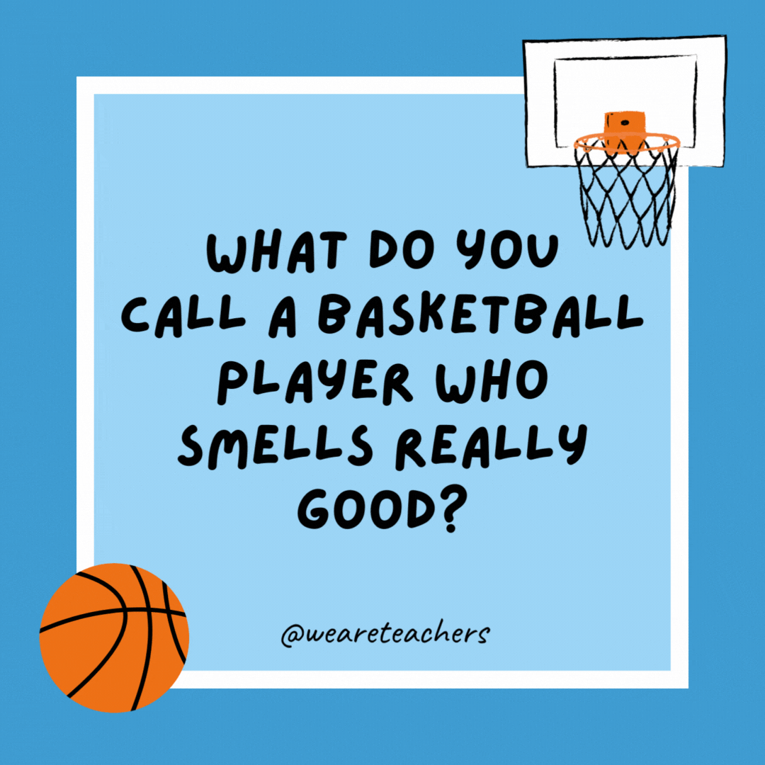 What do you call a basketball player who smells really good?

Kevin Deodurant.