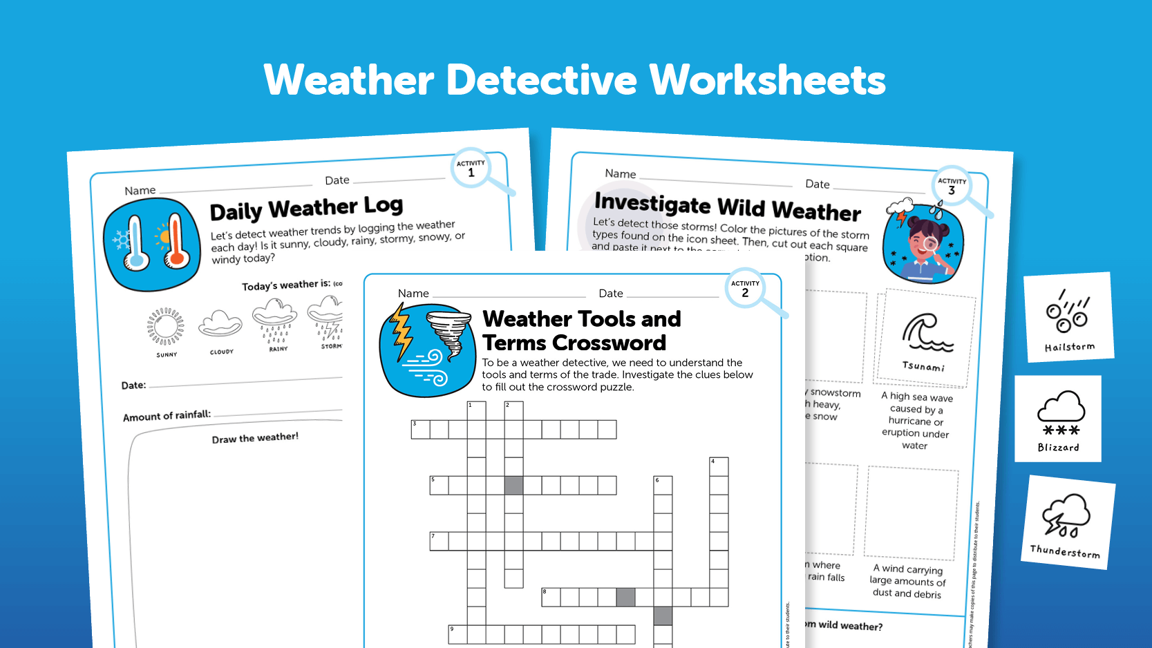 weather worksheets for kids