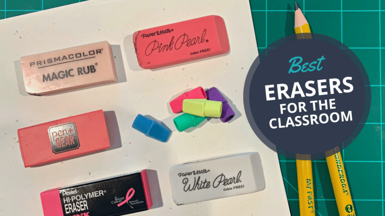 Collage of Best Erasers for the Classroom