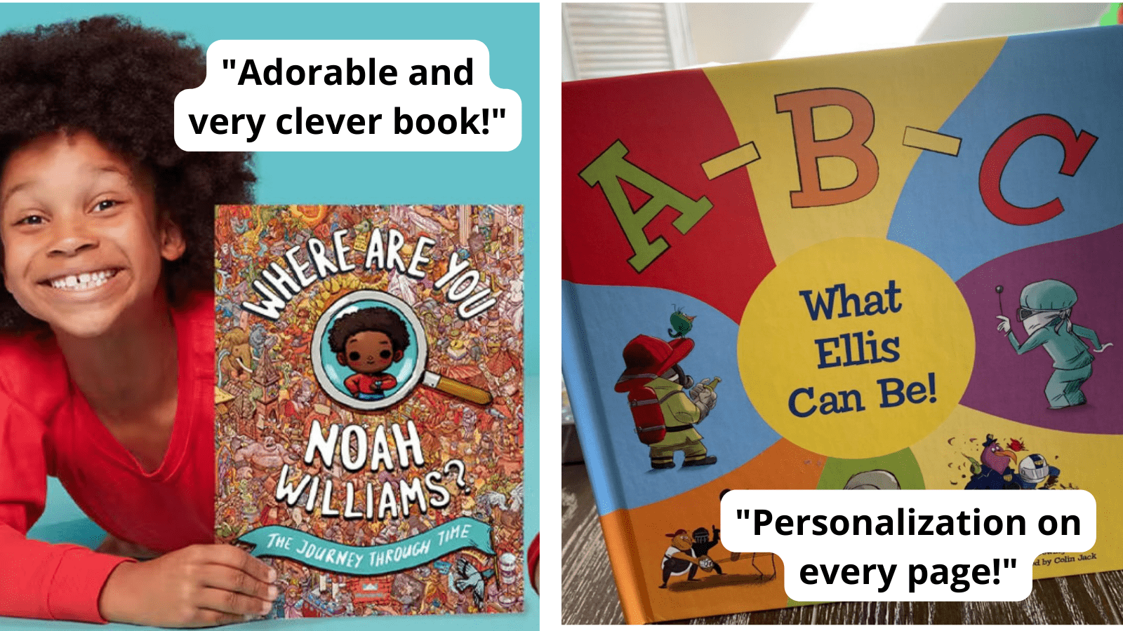 Collage of Best Personalized Children's Books