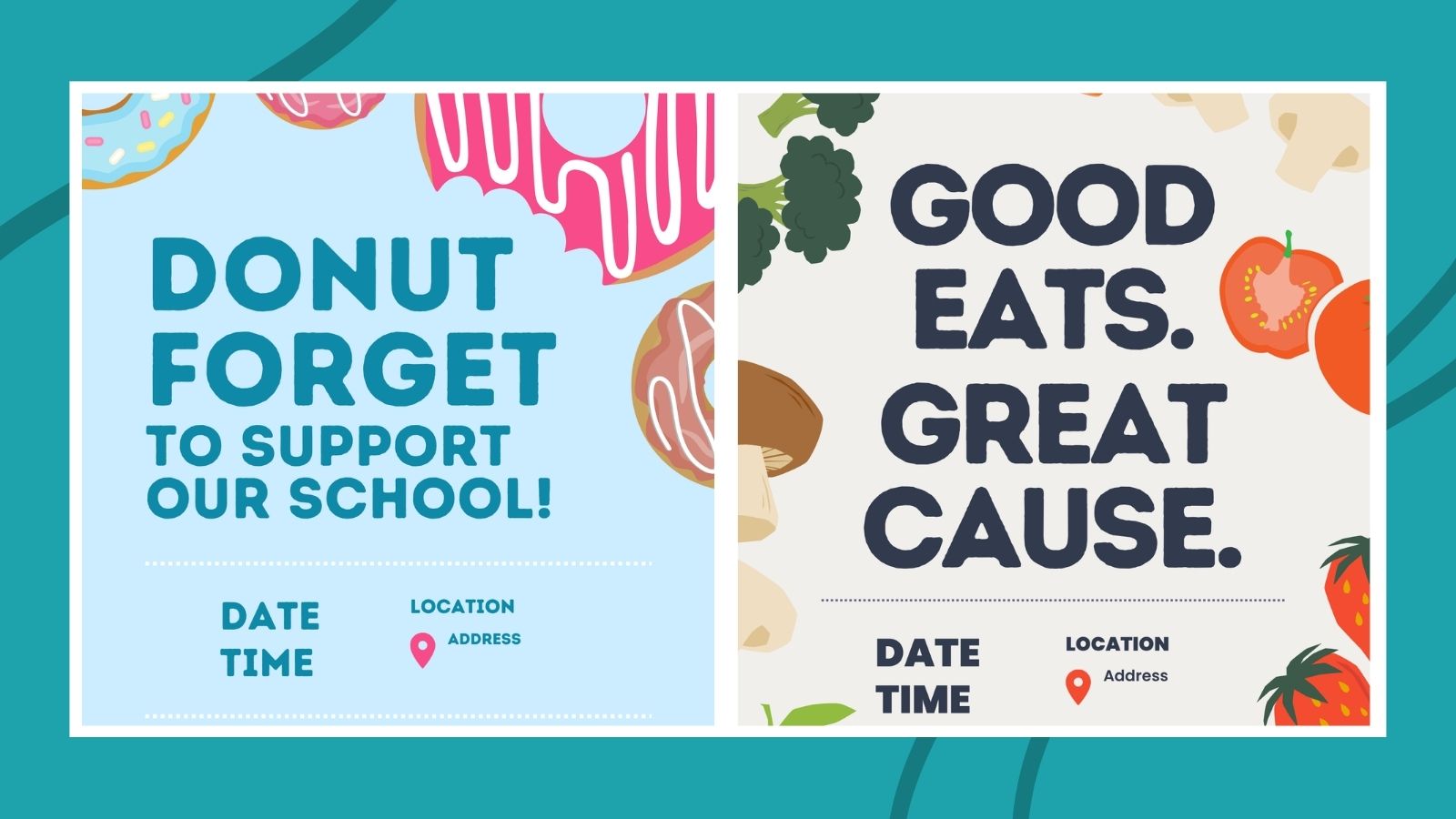 Feature image showing Chipotle and Little Caesars as restaurants that do fundraisers