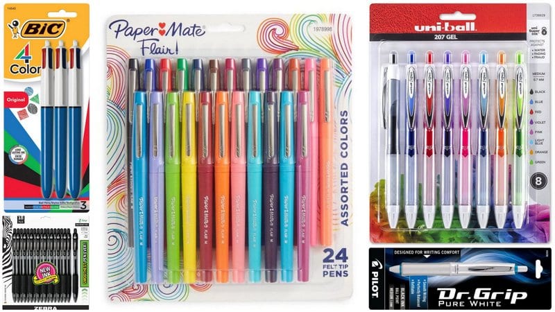 BIC, PaperMate and Uni-Ball Pens