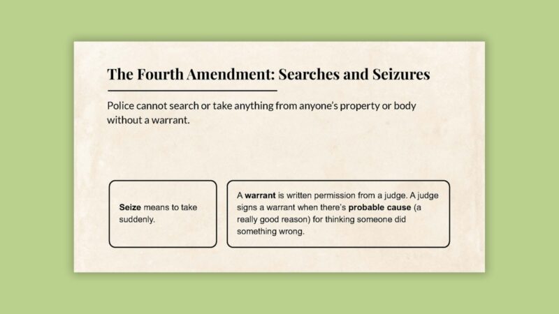 The Fourth Amendment: Searches and Seizures slide