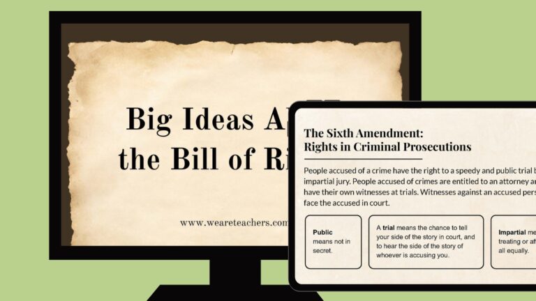 Bill of Rights for Kids slideshow on a computer screen.