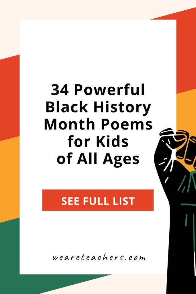 Every February, share the full history of this nation with students with this list of Black History Month poems for kids of all ages.
