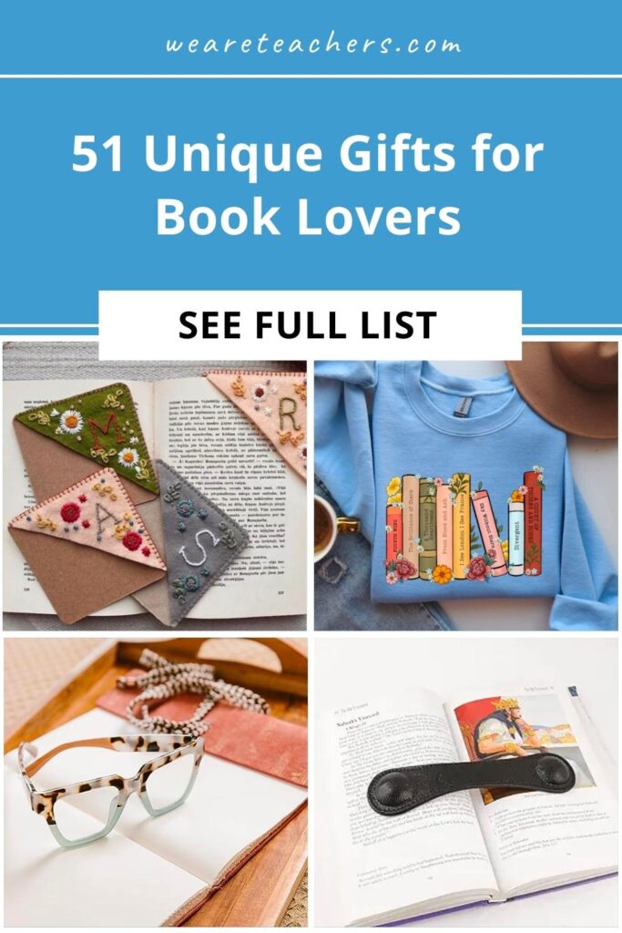 From bookmarks to book stands to book subscriptions and book-themed clothing, here are all the best gifts for book lovers.