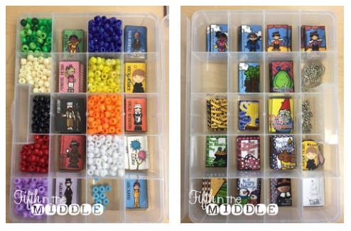 Brag tag in divided organizers