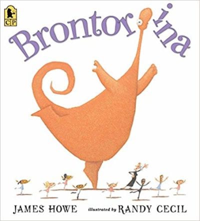 Book cover for Brontorina as an example of dinosaur books for kids