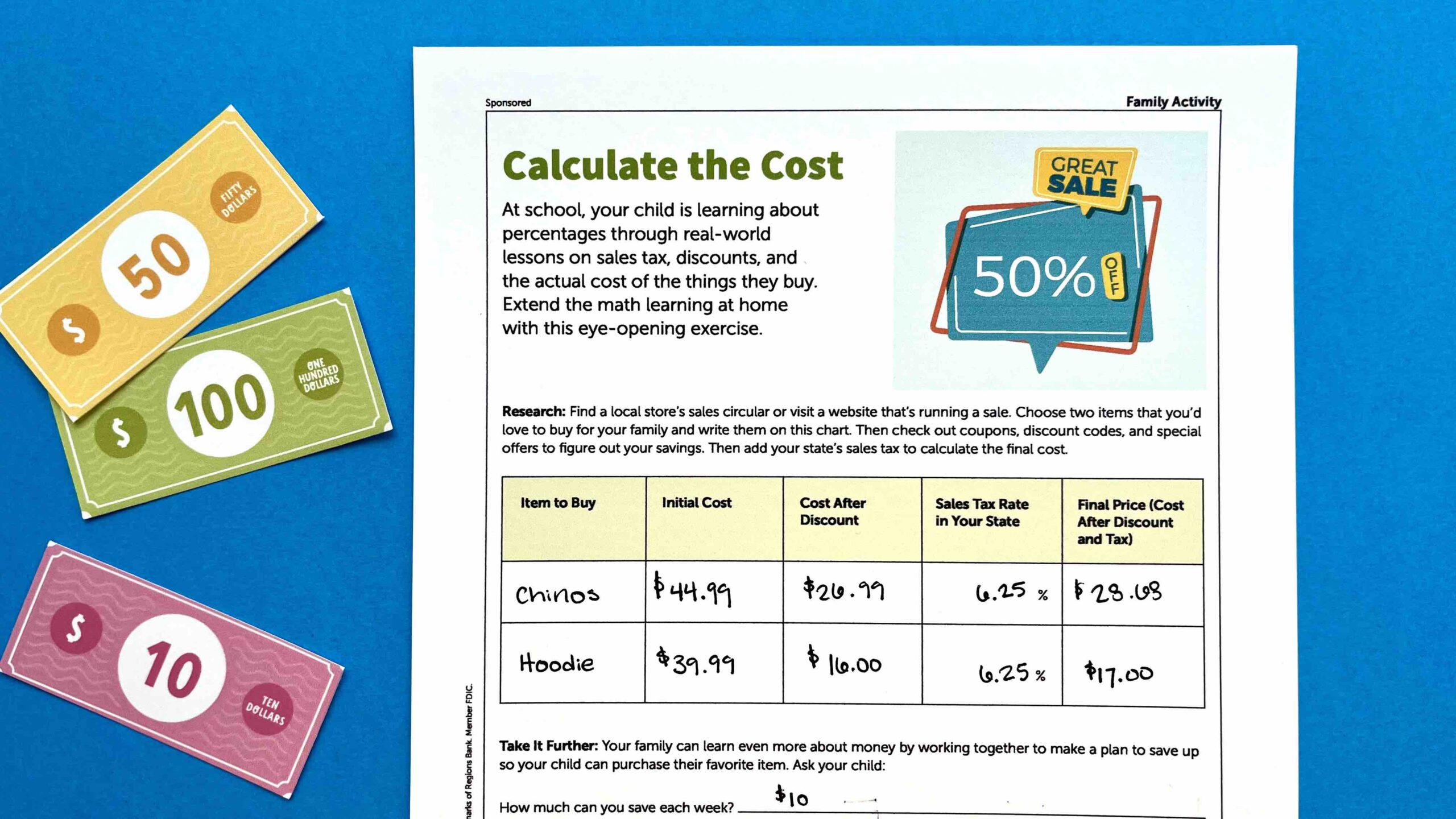 road trip math worksheet