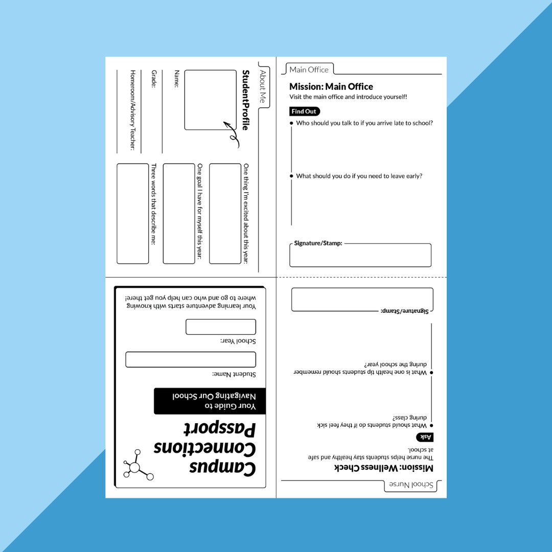 Image of a sample page from the passport activity.