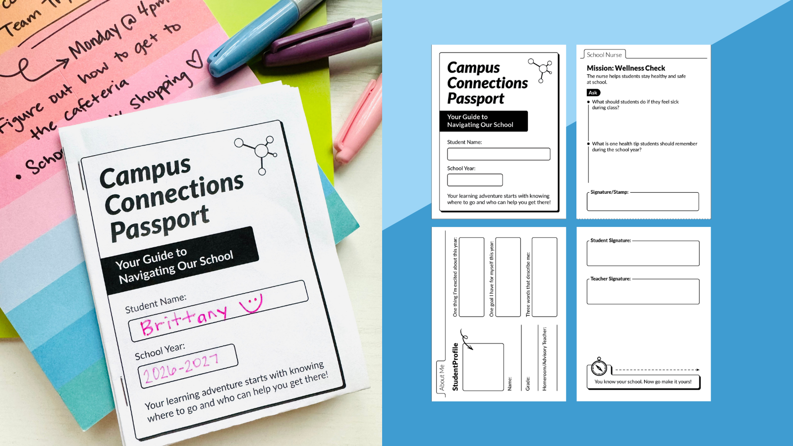 Images from the Campus Connection Passport Activity.