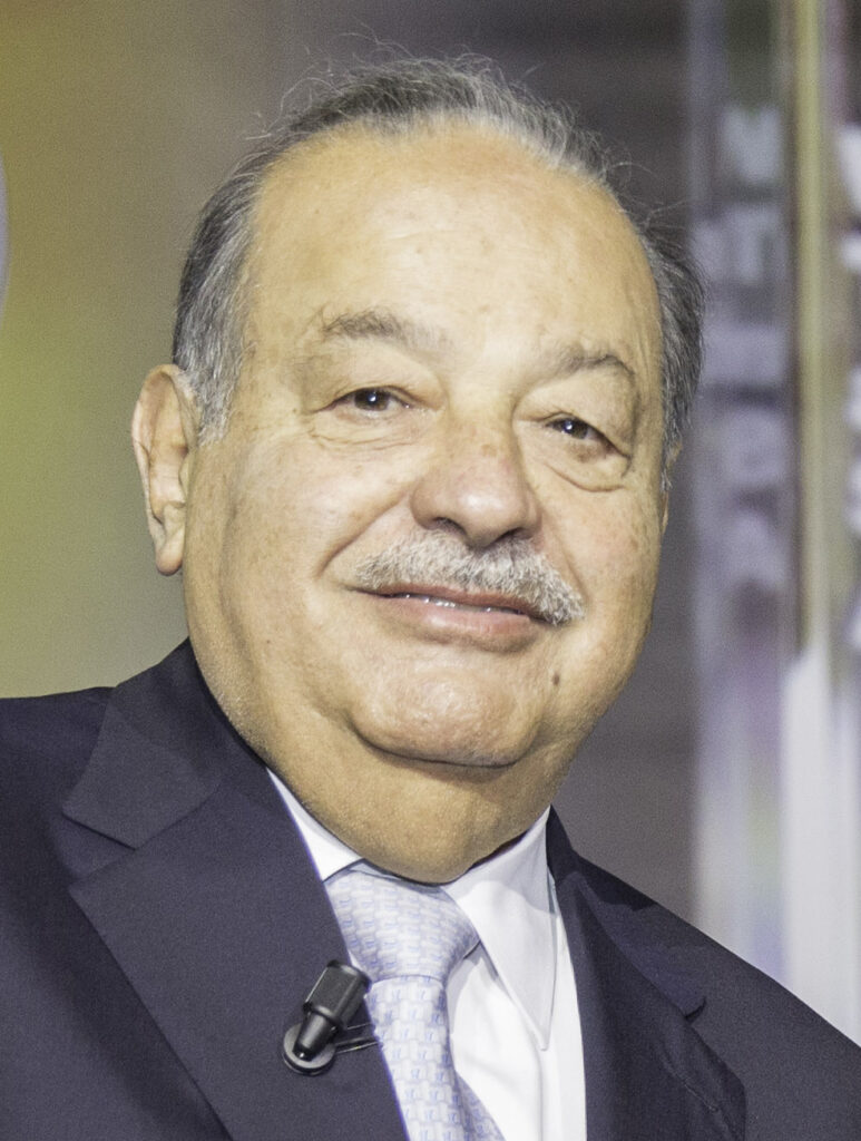 Famous engineers include Carlos Slim, shown here in a color photograph from the mid chest up. He's an older man with a moustache. 