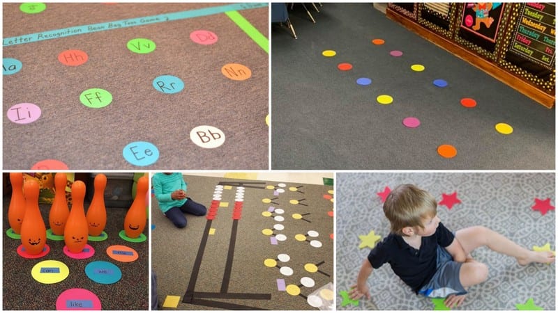 Learn and Play Spots, Printable Resource Used With Velcro Carpet Dots