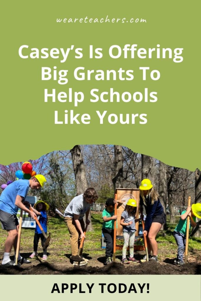 With a grant from Casey's, you could get cash for your school for physical improvements, materials, teacher support, or community engagement.
