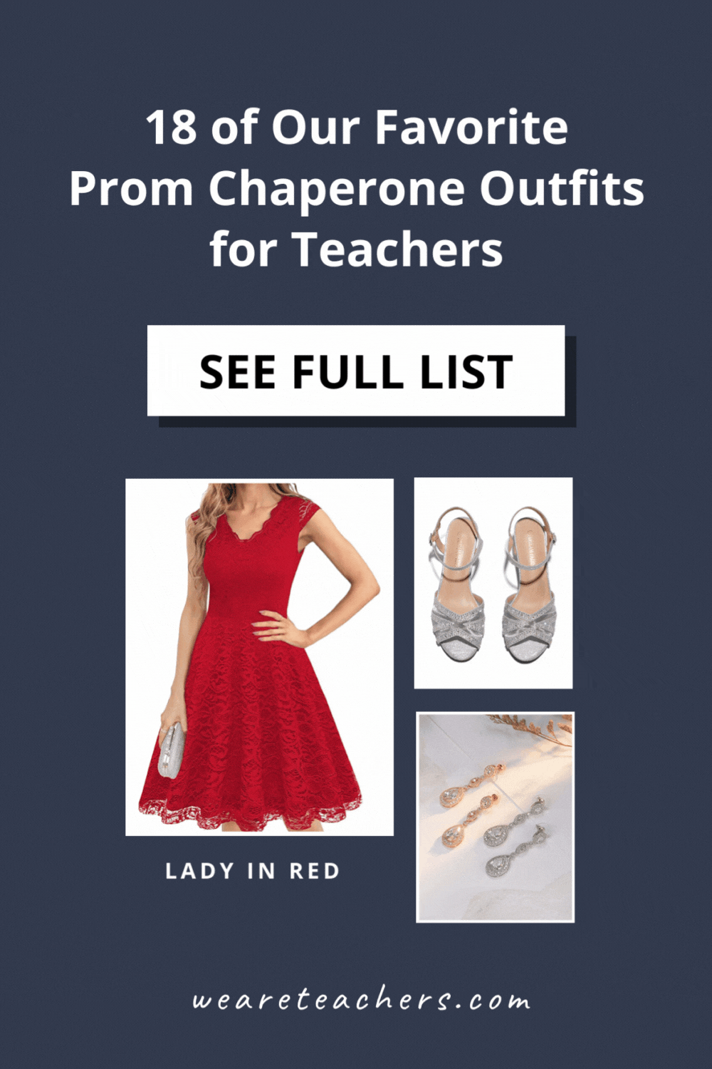 Here are our favorite teacher prom dresses, suits, and accessories to inspire your look or maybe even to click, add, buy.