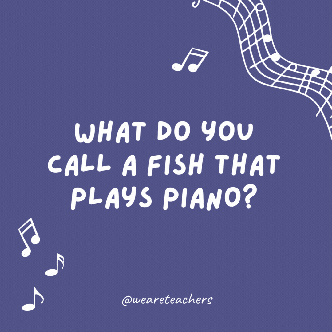 What do you call a fish that plays piano? 

A piano tuna.
