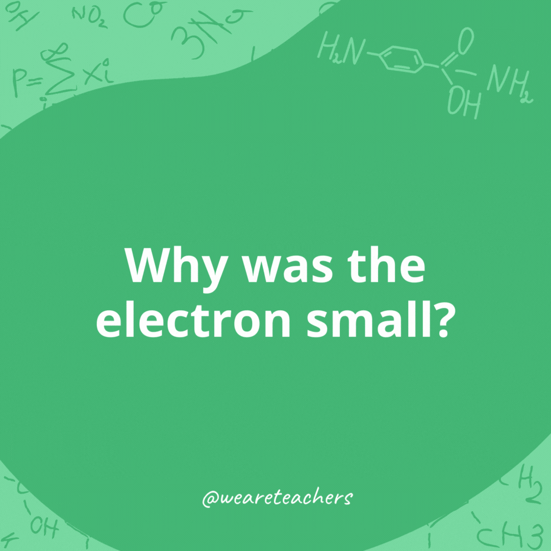 Why was the electron small? 