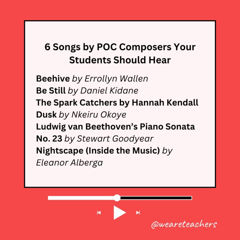 List of classical songs by POC composers