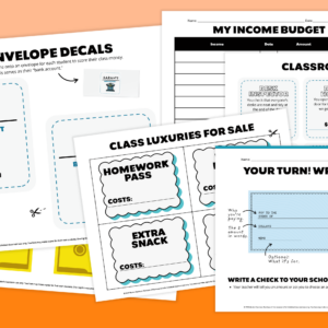 Images from the Classroom Economy Bundle.
