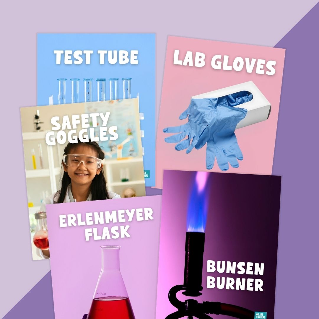 Images of lab safety posters.