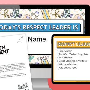 Images from the RESPECT Classroom Management System Bundle.