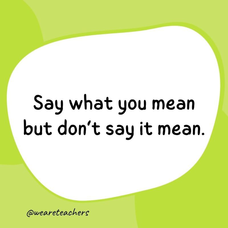 45. Say what you mean but don't say it mean.- classroom quotes