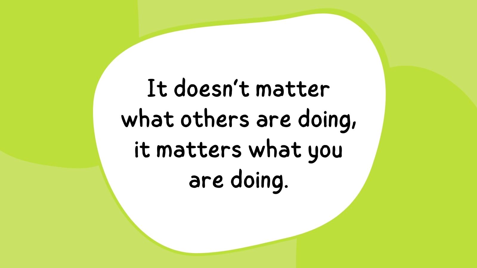 You know you're doing something right when the only thing other