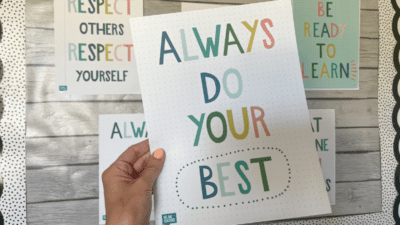always do your best- classroom rules posters