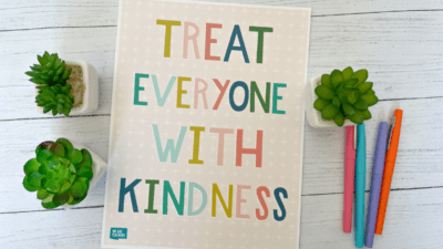treat everyone with kindness- classroom rules posters