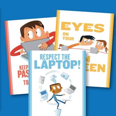 Free Classroom Tech Rules Posters