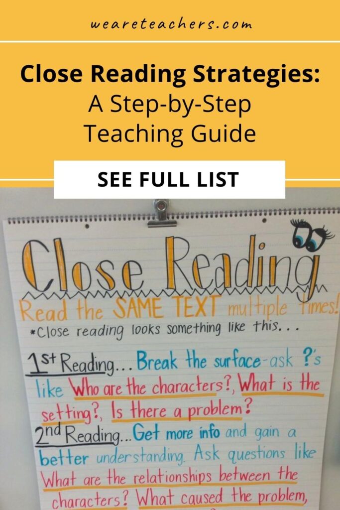 Close reading doesn't come naturally today. Here's a step-by-step guide to teach close reading strategies.