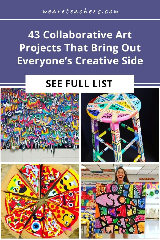 When kids work together, the results are impressive. Try these collaborative art projects to create painted murals, weavings, and more.