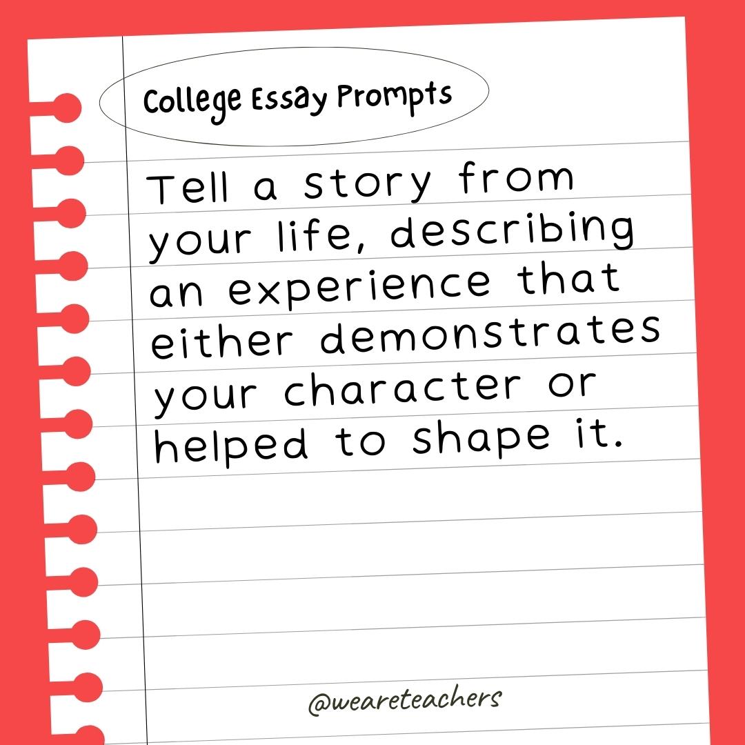 college essay prompts for class of 2024
