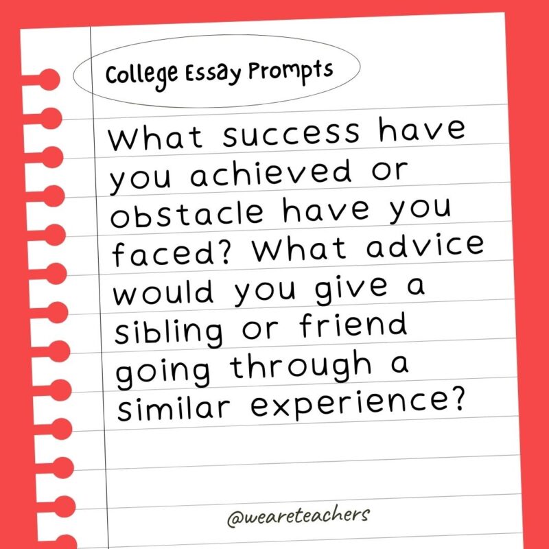 What success have you achieved or obstacle have you faced? What advice would you give a sibling or friend going through a similar experience?