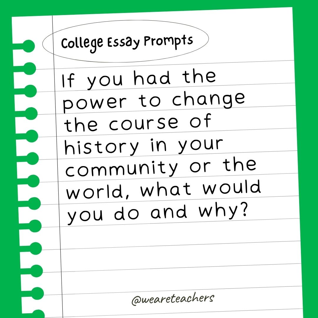 college essay prompts for class of 2024