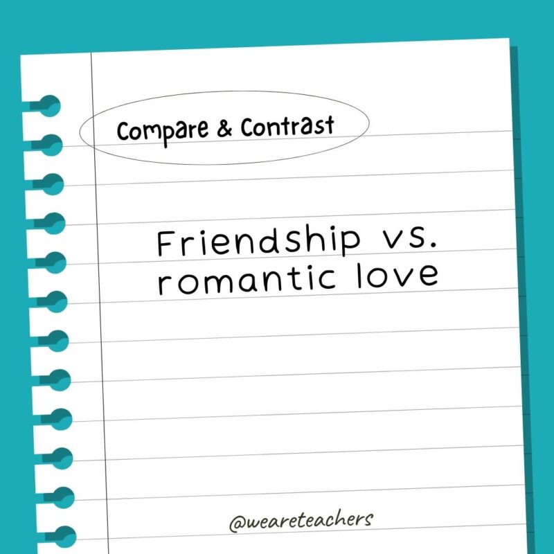 Friendship vs. romantic love
