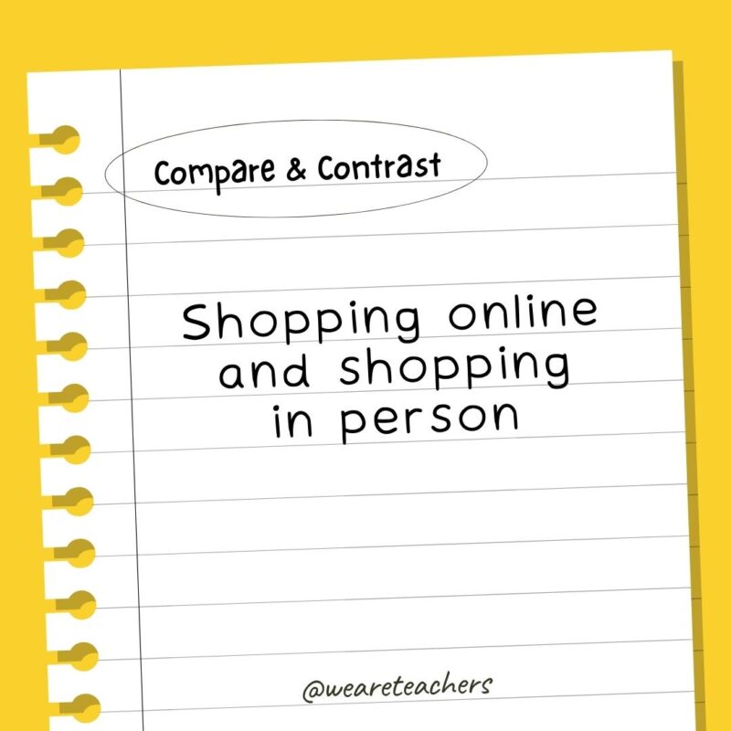Shopping online and shopping in person
