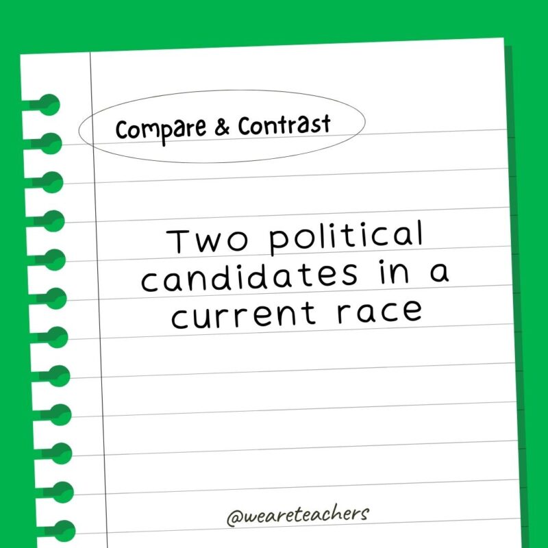 Two political candidates in a current race