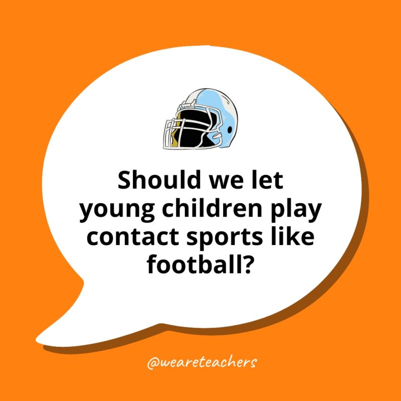 Should we let young children play contact sports like football?