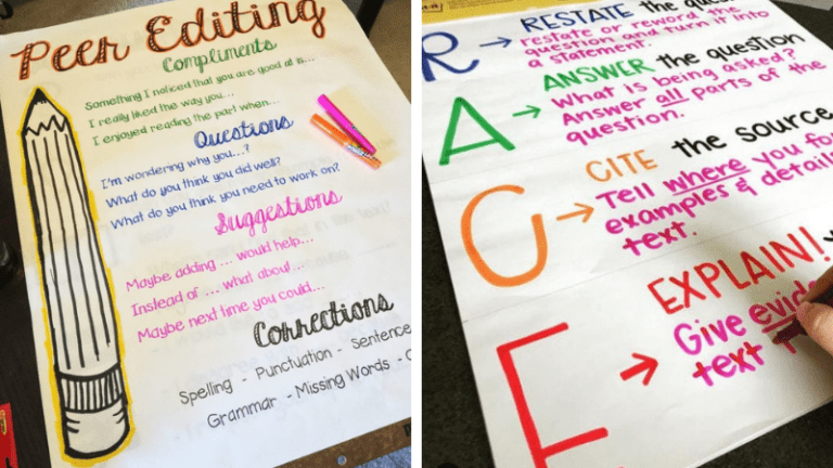 Examples of anchor charts