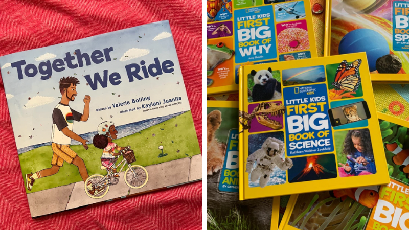 Book covers of Together We Ride and National Geographic