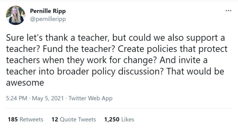 Could we also support a teacher? Fund the teacher?