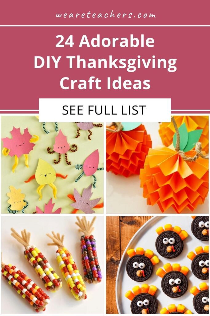 DIY Thanksgiving crafts and art projects will spiff up your autumn decor and help inspire creativity in the classroom this holiday season.