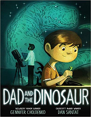 Book cover for Dad and the Dinosaur as an example of dinosaur books for kids