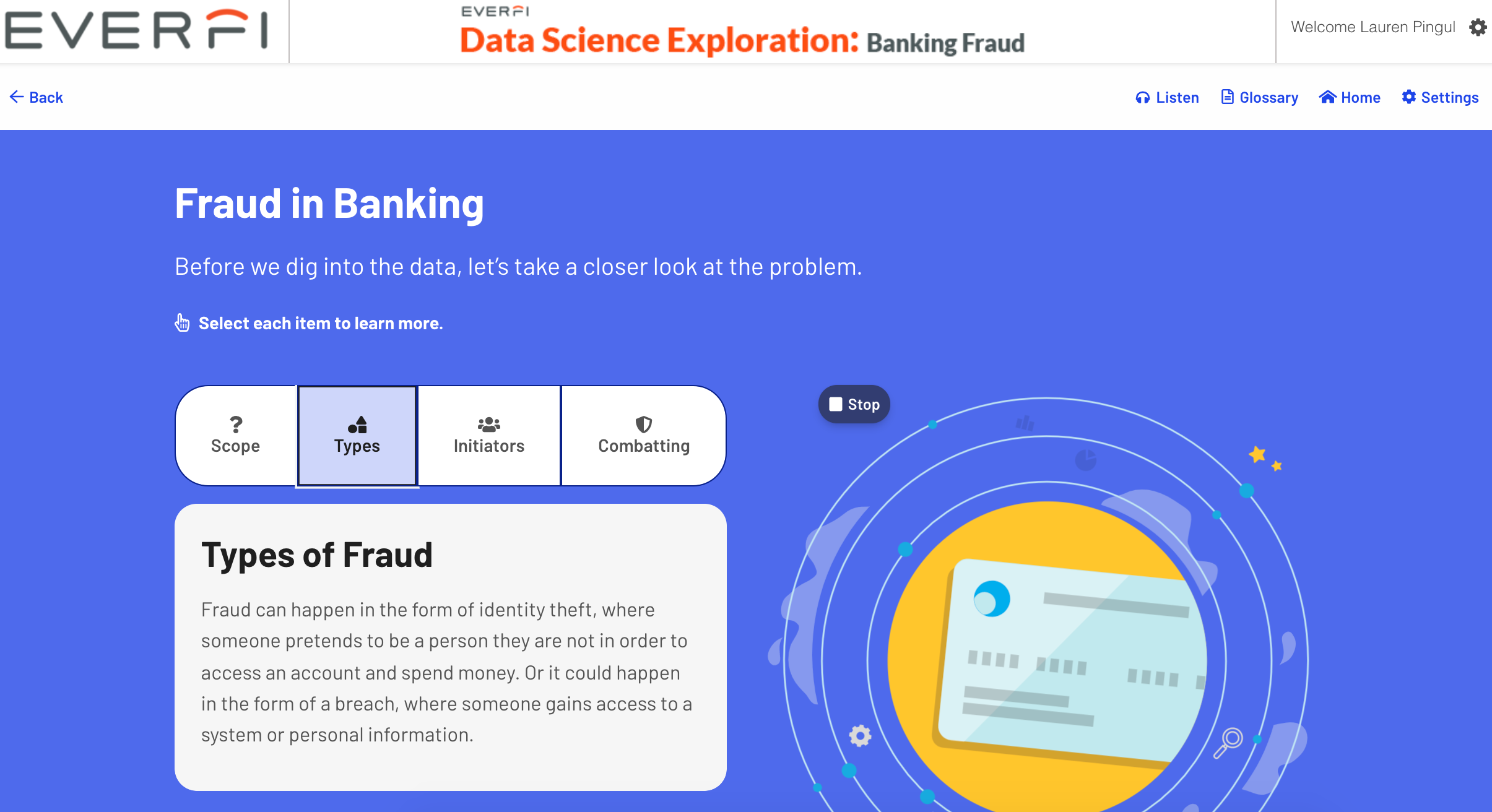 Data Science Banking Fraud Screengrab
