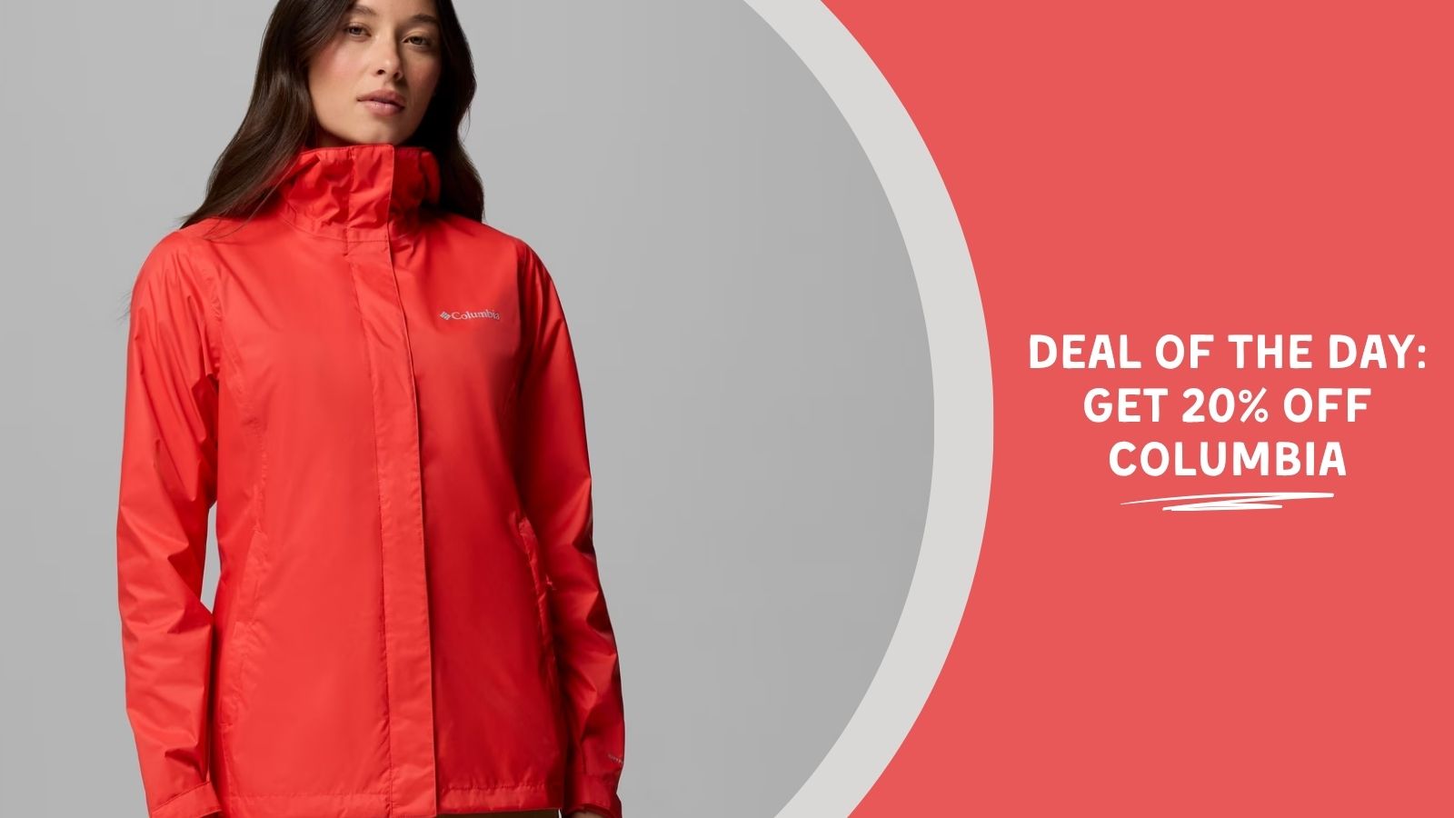 Image Text: Deal of the Day: Get 20% Off Columbia