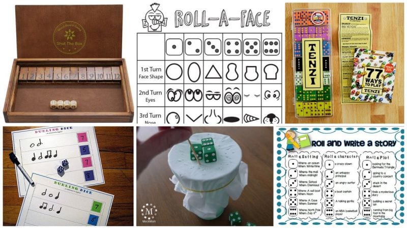 Collage of Dice Games