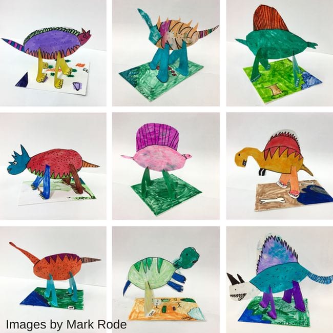 Paper dinosaurs