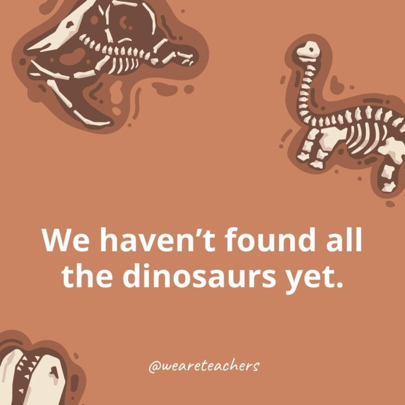 We haven’t found all the dinosaurs yet.- dinosaur facts for kids 